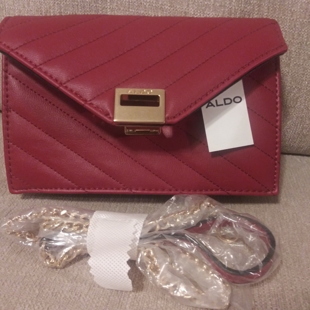 Aldo Mandalit Red Crossbody clutch purse new - Picture 3 of 9